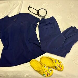 Jaanuu Navy Scrub Set - Large